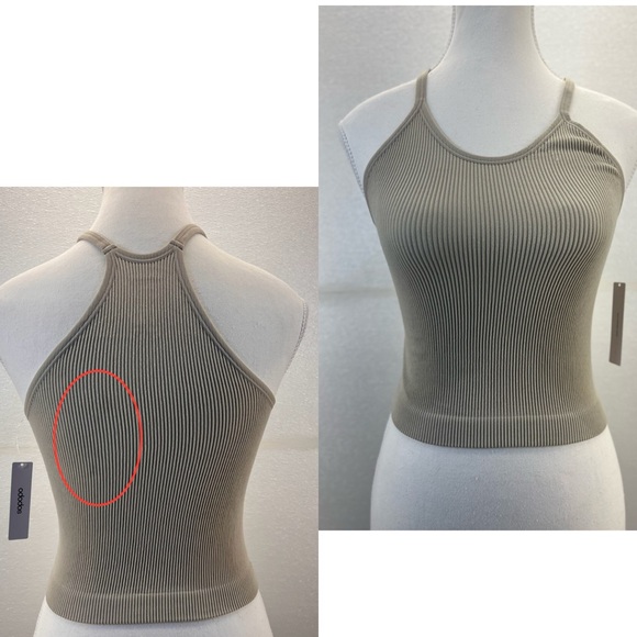 NWT Women's Crop  Washed Seamless Rib-Knit Camisole Crop Tank Tops SIZE XS/S - Picture 17 of 17